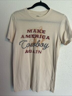 Make America Cowboy Again Graphic Tee - Cream